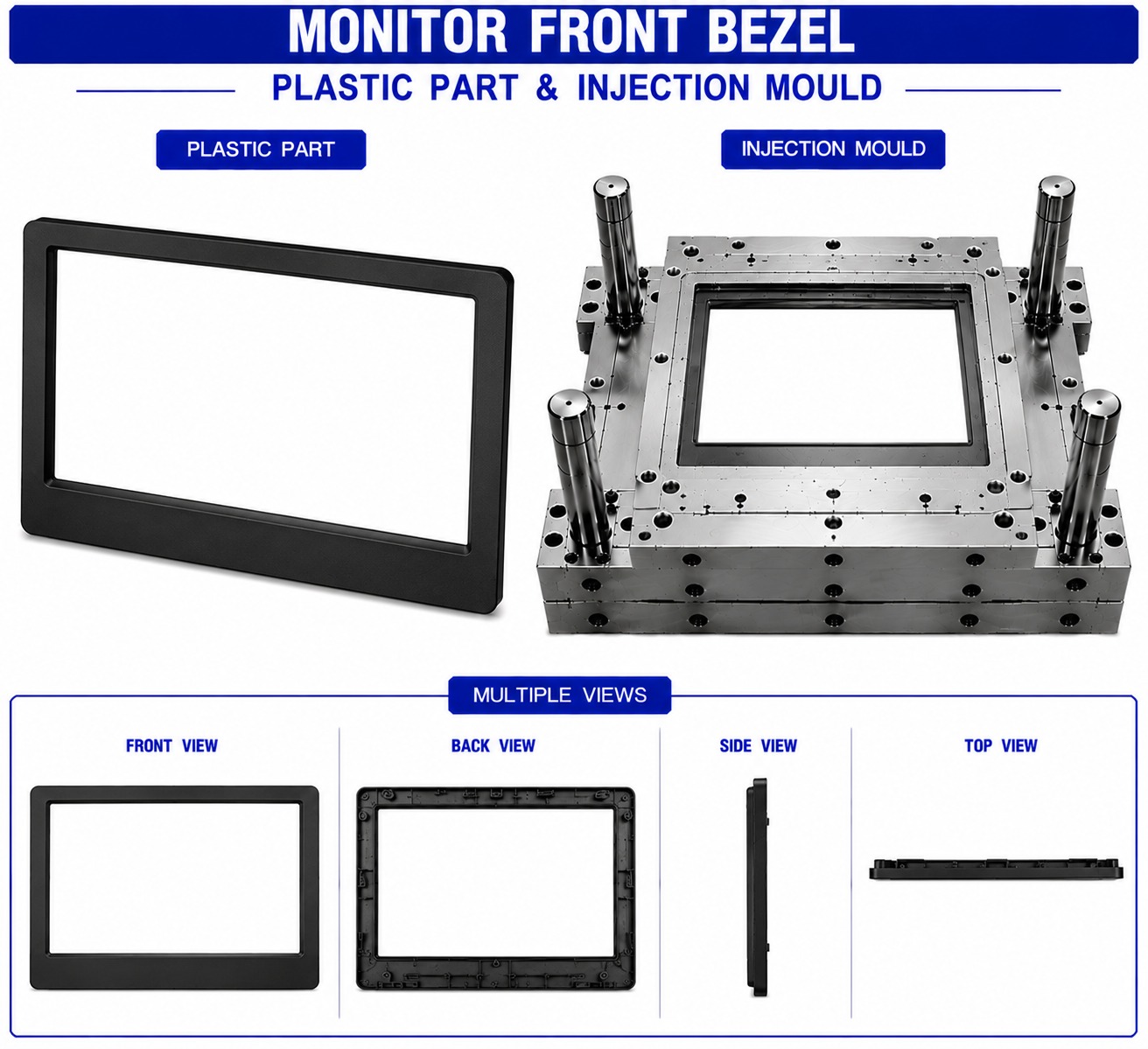 Monitor Plastic Front Bezel
